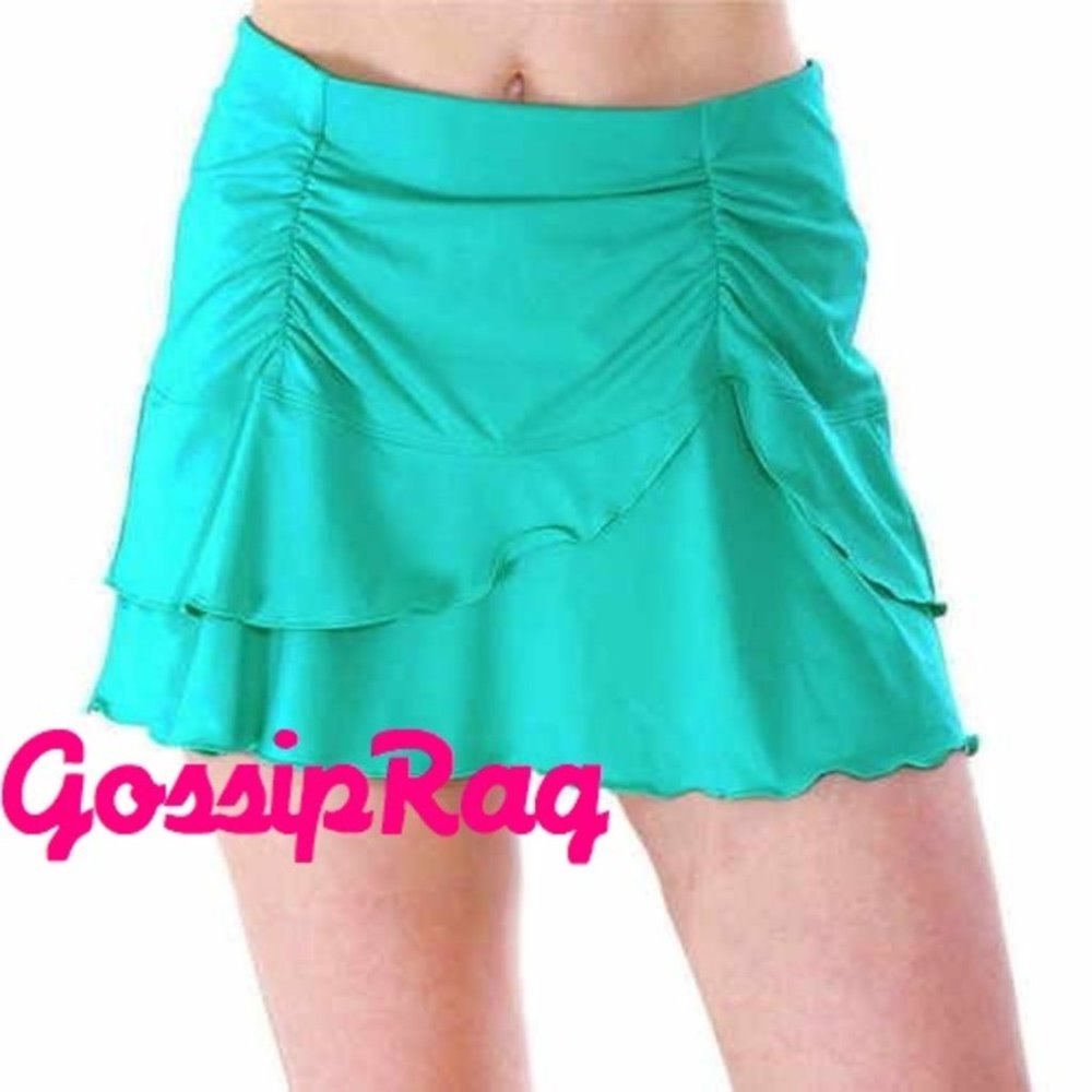 NEW sexy green bikini swim skirt swimsuit coverup